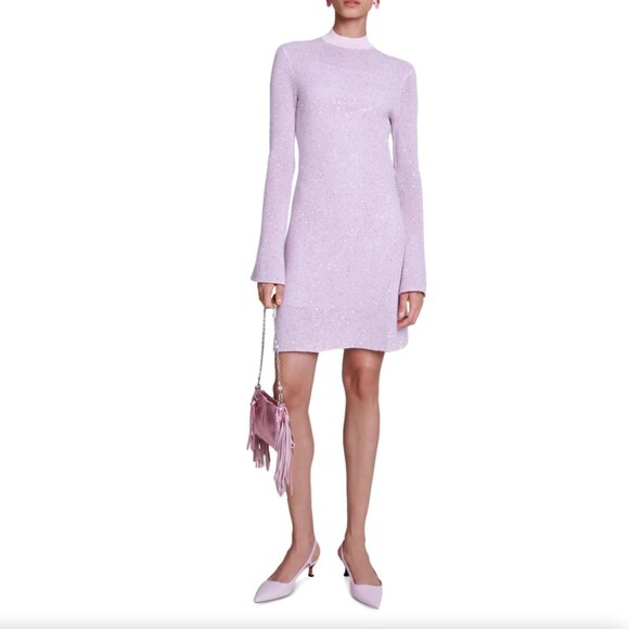 Ravilly Sequined Open Knit Dress - Picture 1 of 6